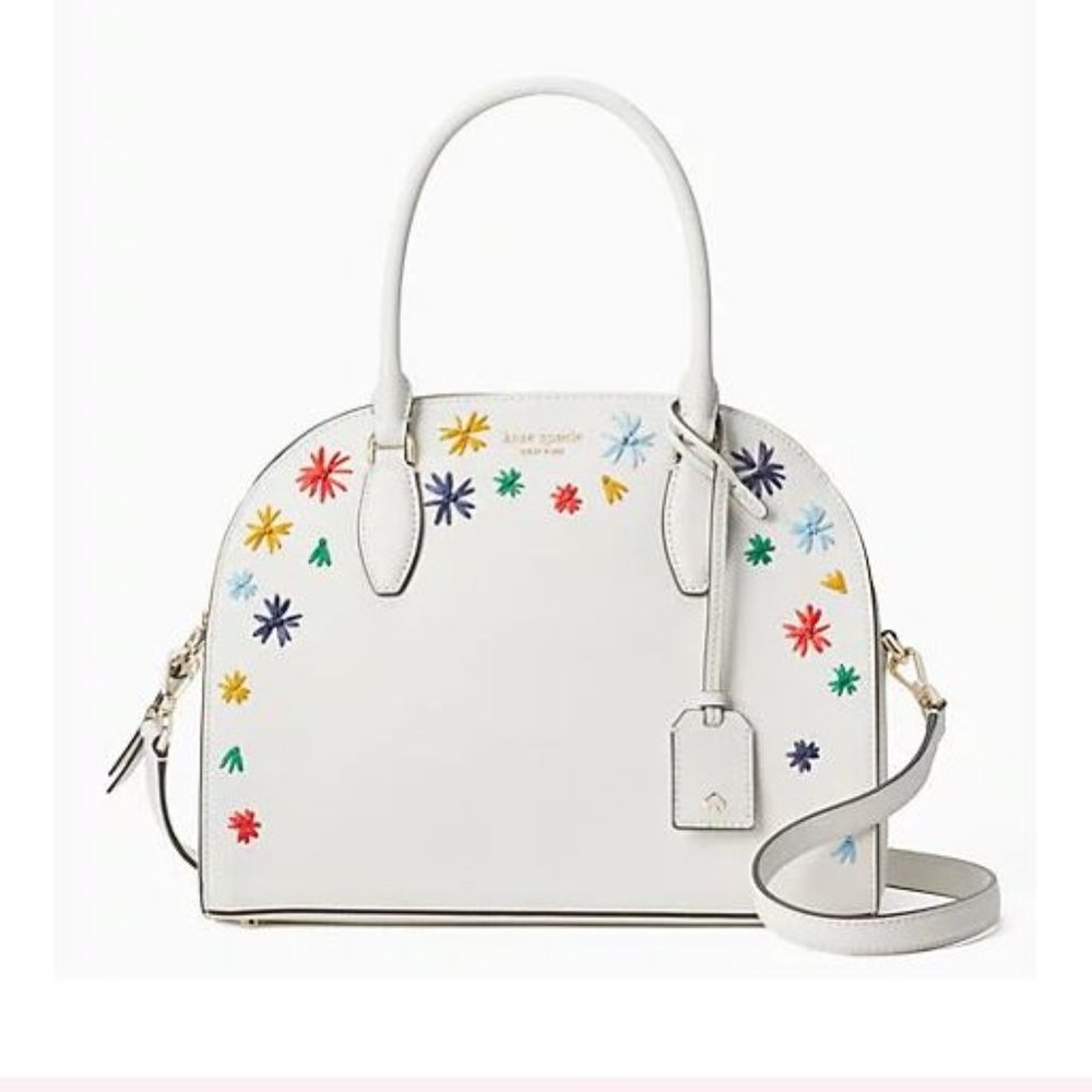 Kate Spade Reiley Raffia Dome Satchel NWT